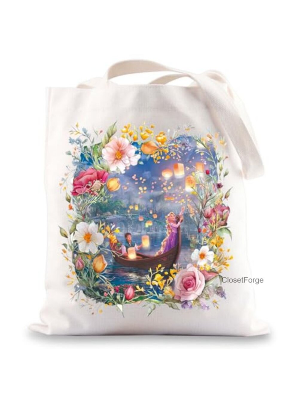 Princess Sun Tote Bag Floral Shoulder Bag Waterproof Gift